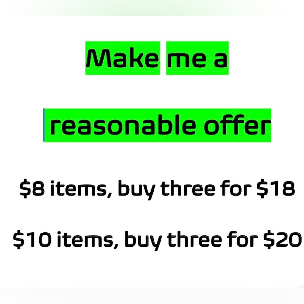 🤑Like the item but not the price?  Shoot me a number.  💲💲💲😜